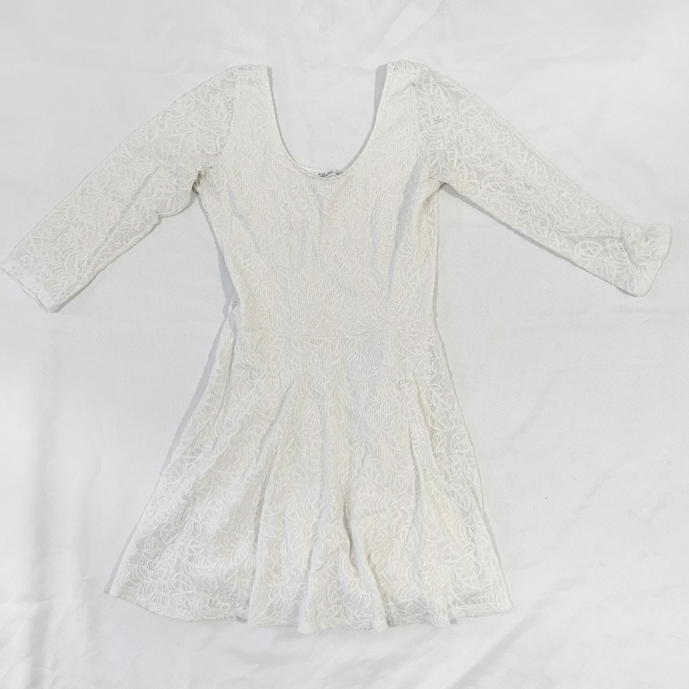 Abercrombie & Fitch Cream Lace Mini Dress - Picture 4 of 8